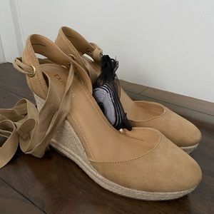 Lace up espadrille wedge sandals